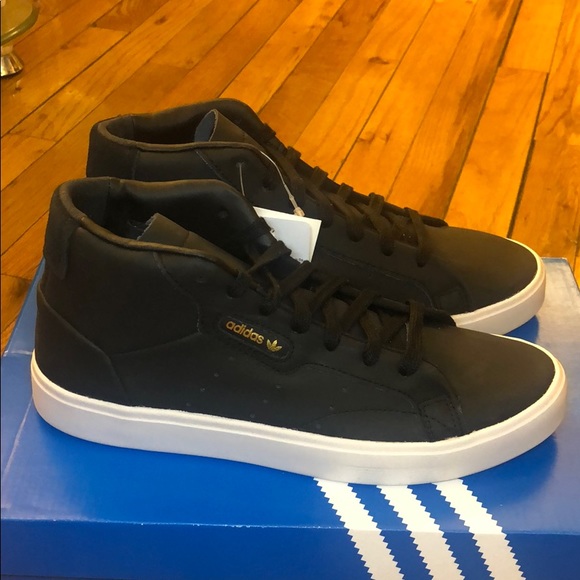 adidas sleek mid black